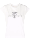 Palm Angels Off-white Cotton Tank-top In White