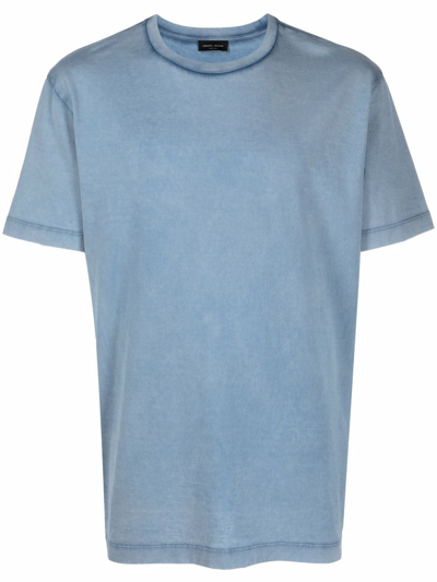 Roberto Collina Shadow Treatment T-shirt In Light Blue