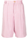 Jacquemus Grey & Pink 'le Short Gelati' Shorts In Rosa