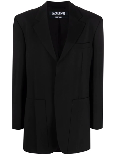 Jacquemus La Veste Dhomme Virgin Wool Blazer In Black