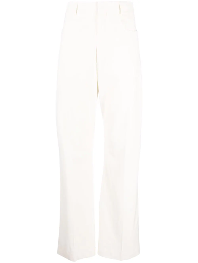 Jacquemus Straight Tailored Trousers In White