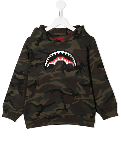 Mostly Heard Rarely Seen 8-bit Kids' Mini Shark Mouth Hoodie In Brown
