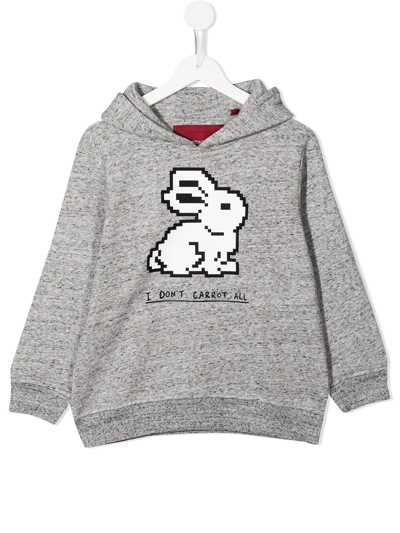 Mostly Heard Rarely Seen 8-bit Kids' Mini Don't Carrot Hoodie In Grey