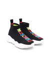 MOSCHINO LOGO-KNIT SOCK-STYLE SNEAKERS