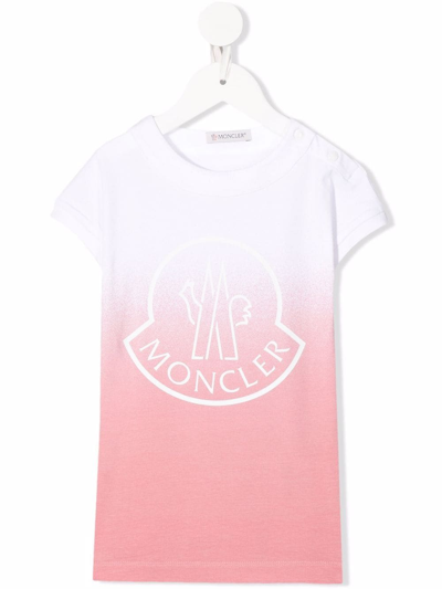 Moncler Gradient-effect T-shirt Dress In White