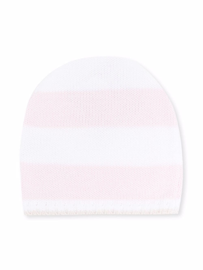 La Stupenderia Babies' 条纹针织套头帽 In Pink
