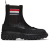 Thom Browne Chelsea Boot With Chunky Rubber-sole Detail In Black