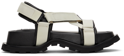 Jil Sander Off-white Webbing Sandals In 100 White