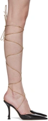 Jimmy Choo Black Mugler Edition Pump Heels In Black/gold