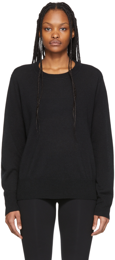 The Row Sibem Cashmere And Silk-blend Jumper In Black