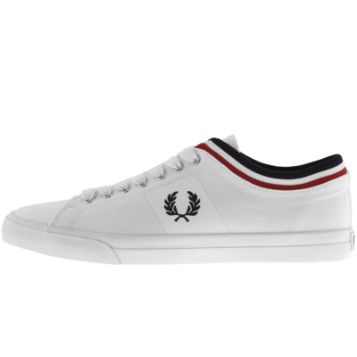Fred Perry Underspin Tipped Twill Sneakers In White