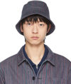 Ymc You Must Create Multicolor Upcycled Cotton Stripe Denim Bucket Hat In 90-multi