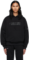 Helmut Lang Men's Trapunto Logo Pullover Hoodie In Black