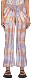 Raquel Allegra Multicolor Flood Tracker Lounge Pants In Suns Sunset