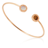 BVLGARI LADIES 18K ROSE GOLD AND MOTHER OF PEARL OPEN CUFF BRACELET