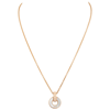BVLGARI 18K ROSE GOLD DIAMOND MOTHER-OF-PEARL OPENWORK NECKLACE