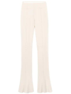 Jacquemus Merria Stretch-wool Flared Pants In Beige