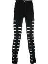 RICK OWENS SPARTAN CUT-OUT SKINNY JEANS