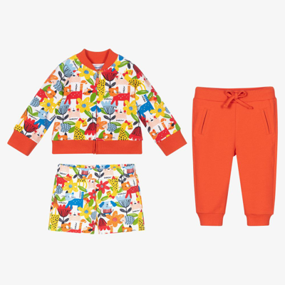 Mayoral Babies' Girls Orange Cotton Tracksuit