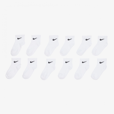 Nike White Ankle Socks (6 Pack)