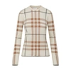 BURBERRY CHECK WOOL SILK BLEND SWEATER