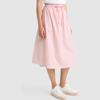 Woolrich Patchwork Stripe-print Midi Skirt In Blue Block Stripe