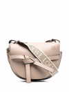 Loewe Gate Small Leather Crossbody Bag In Neutro