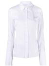 Patrizia Pepe Classic Button-up Shirt In Bianco