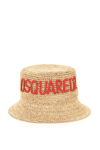 Dsquared2 D-squared2 Woman's Straw Hat With Logo In Beige