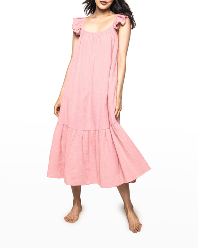 Petite Plume Celeste Sleeveless Gauze Nightgown In Pink