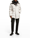 Moorer Men's Pearl Goose Down Hooded Parka In Natural