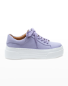 Jslides Amanda Canvas Platform Sneakers In Lilac