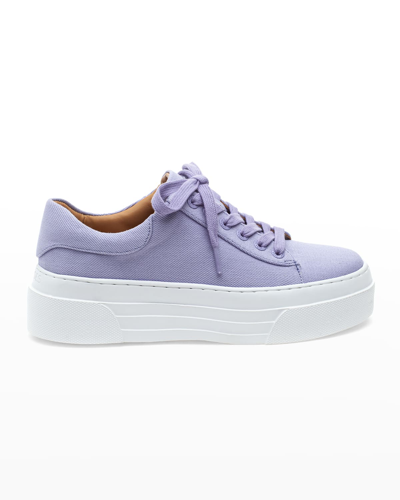Jslides Amanda Canvas Platform Sneakers In Lilac