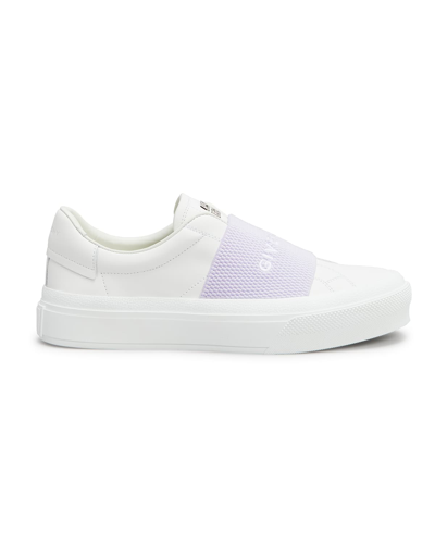 Givenchy White & Purple City Sport Sneakers In Whitelilac