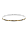 Lagos 18k Gold And Sterling Silver Enso Bangle Bracelet In Silver