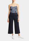 THEORY TERENA CROPPED WIDE-LEG PANTS