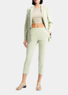 Theory Eco Crunch Double-breasted Jacket In Mint