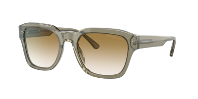 Emporio Armani Official Store Men's Square Sunglasses In Military Green