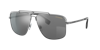 Versace Man Sunglass Ve2242 In Polar Dark Grey Mirror Silver