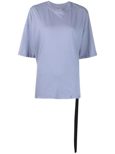 Rick Owens Drkshdw Drop-shoulder Cotton T-shirt In Blue