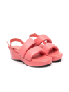 GALLUCCI DOUBLE-STRAP LEATHER SANDALS