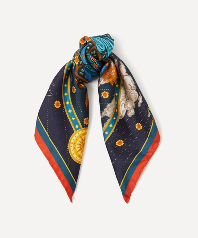 Liberty Virgo 45 X 45cm Silk Twill Scarf In Multi