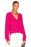 Rta Pink Alba Knitted Sweater In Fuchsia