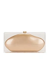 Cult Gaia Womens Brass Annika Structured Acrylic Clutch In Brass