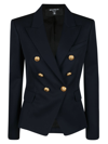 Balmain Regular Fit Double-breasted Plain Dinner Jacket In 6uc