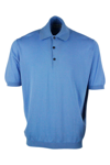 JOHN SMEDLEY SHORT-SLEEVED POLO SHIRT IN EXTRA-FINE COTTON THREAD WITH THREE BUTTONS
