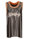 Khrisjoy High-shine Logo Tank Top In Mink