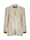 Jacquemus La Veste Sauge Virgin Wool Blazer In Beige