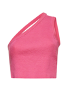 Jacquemus La Maille Ascu One Shoulder Knit Top In Pink