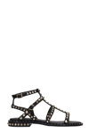 Ash Precious Stud Embellished Sandals In Black